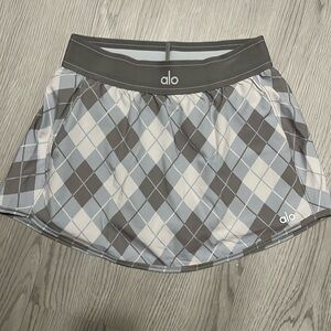 ALO ARGYLE MATCH POINT TENNIS SKIRT